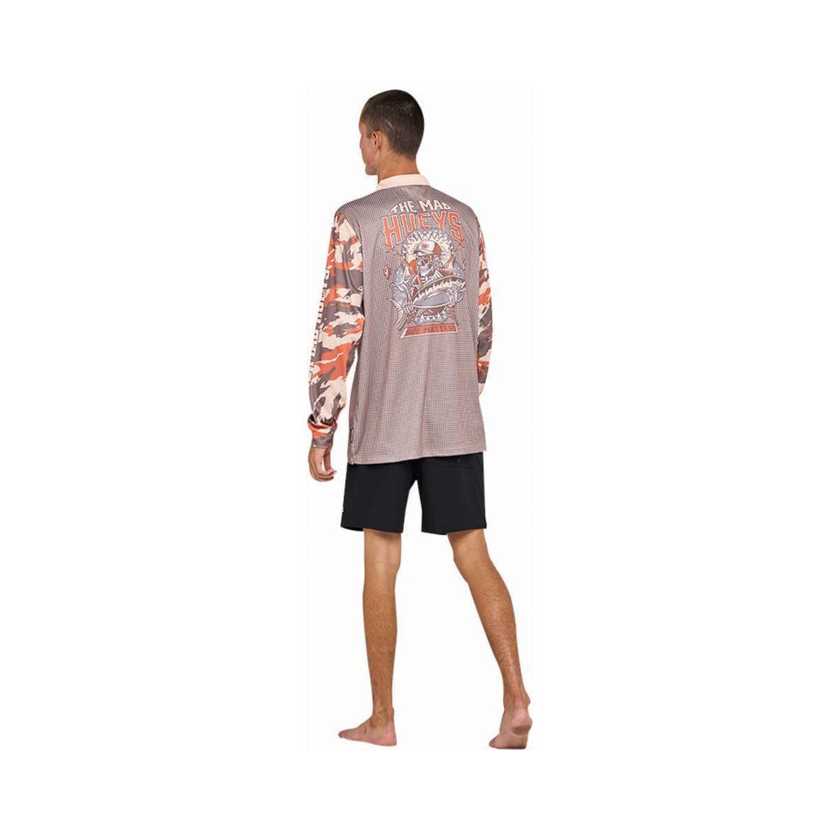 The Mad Hueys Men's Size Matters Fishing Shirt, Sand, bcf_hi-res
