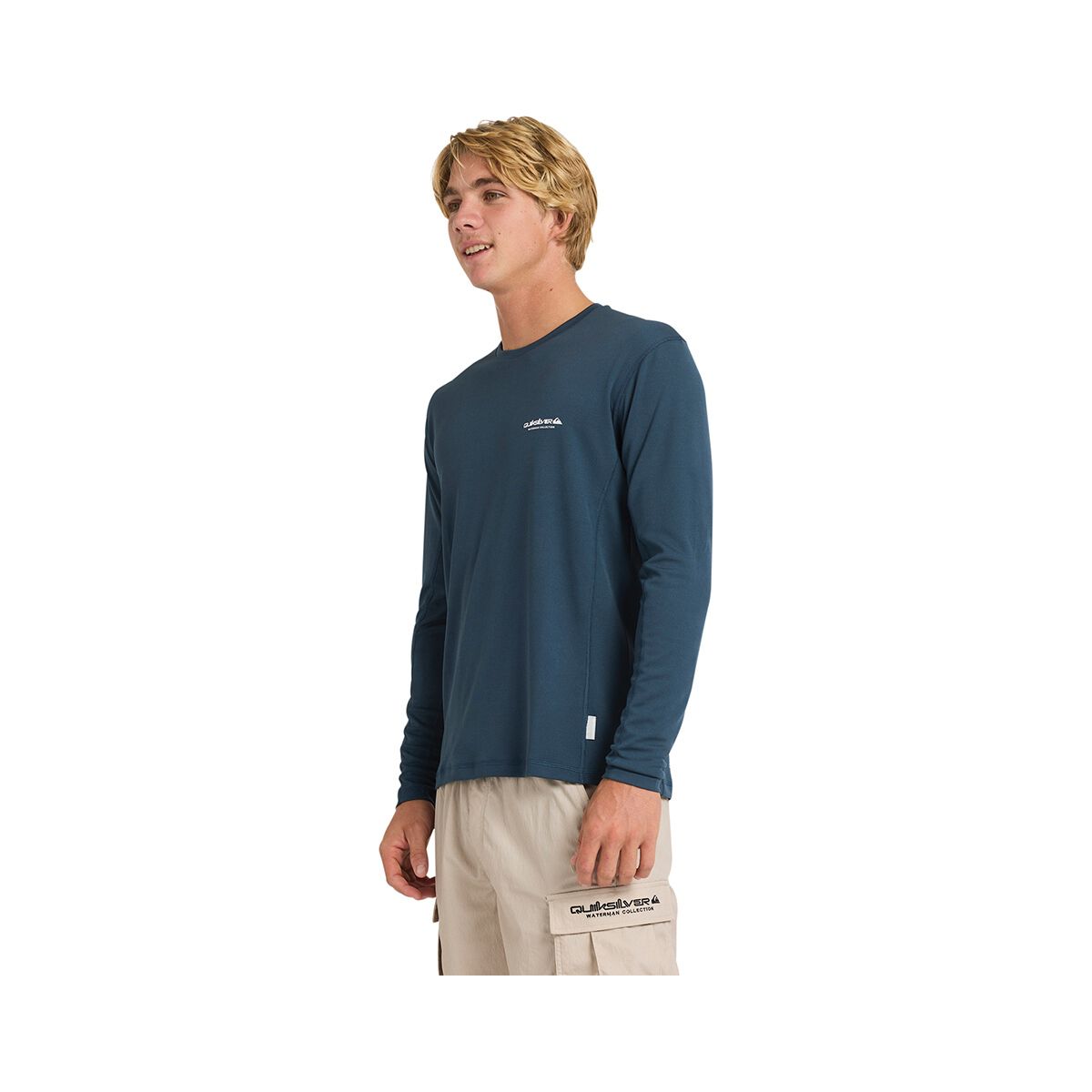 Quiksilver Men&rsquo;s Seagrass Long Sleeve Rashie, Midnight Navy, bcf_hi-res