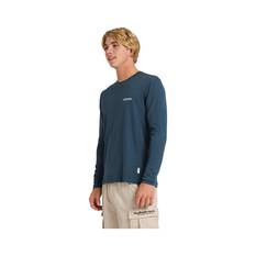 Quiksilver Men’s Seagrass Long Sleeve Rashie, Midnight Navy, bcf_hi-res