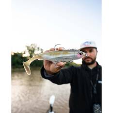 Nomad Live Ops Maniax Paddle Tail Pre-Rigged Soft Plastic Lure 8in Pearl White, Pearl White, bcf_hi-res