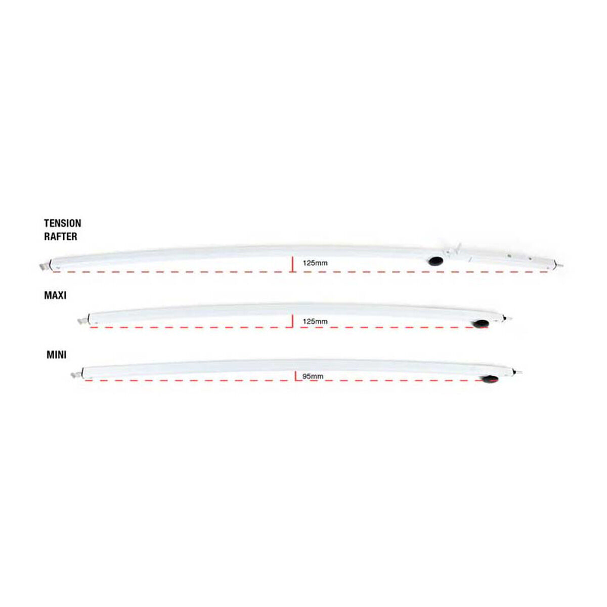 Aussie Traveller Curved Roof Maxi Rafter White, , bcf_hi-res