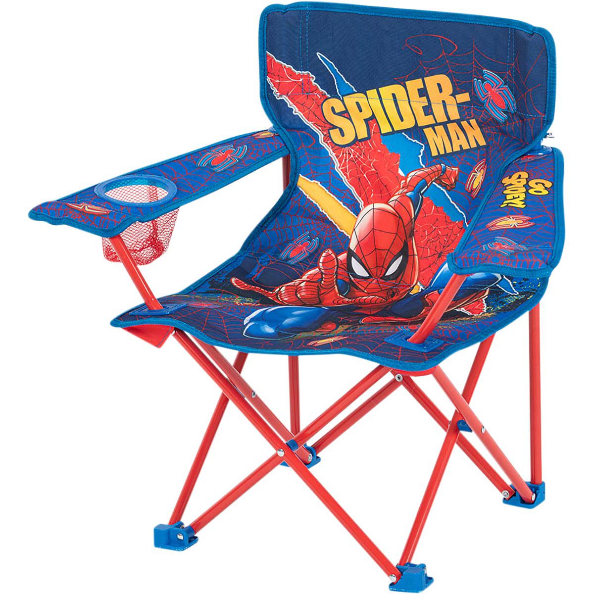 Spiderman Kids&rsquo; Camp Chair with Umbrella 30kg, , bcf_hi-res