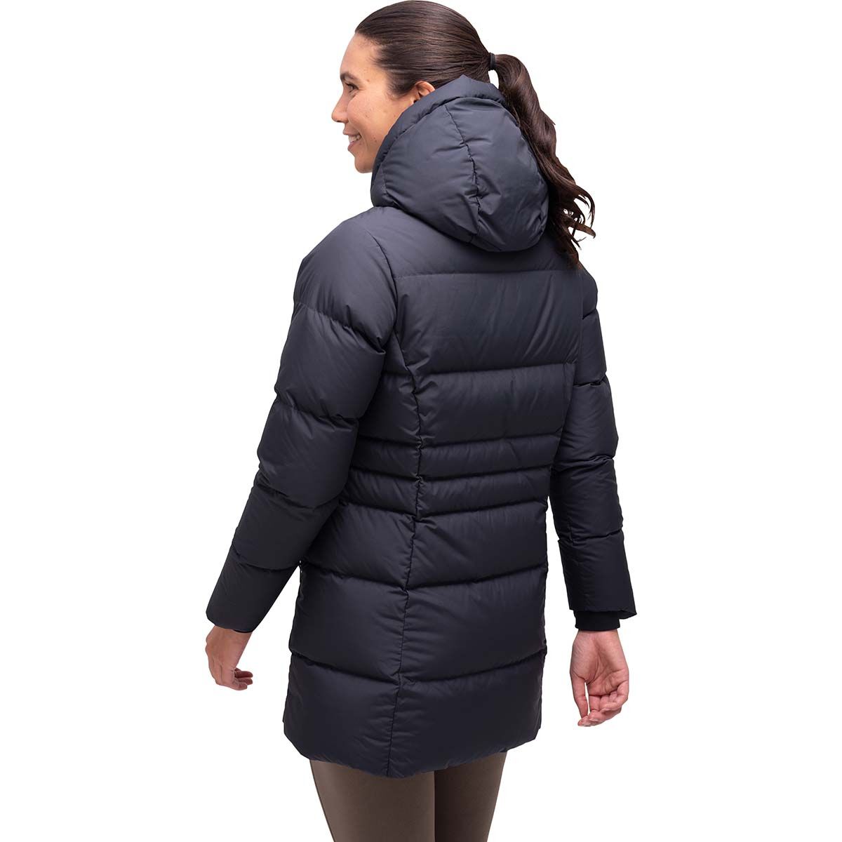 Macpac Women&rsquo;s Aurora Hooded Down Coat V5, Black, bcf_hi-res