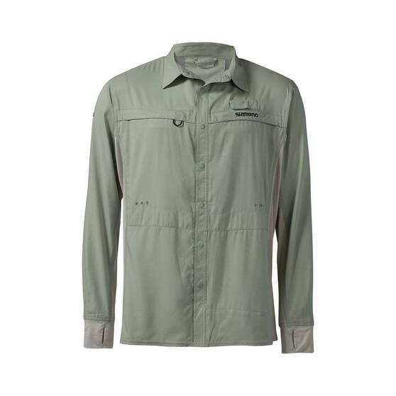 Shimano Men's Pro Vented Stretch Fishing Shirt, Seafoam, bcf_hi-res