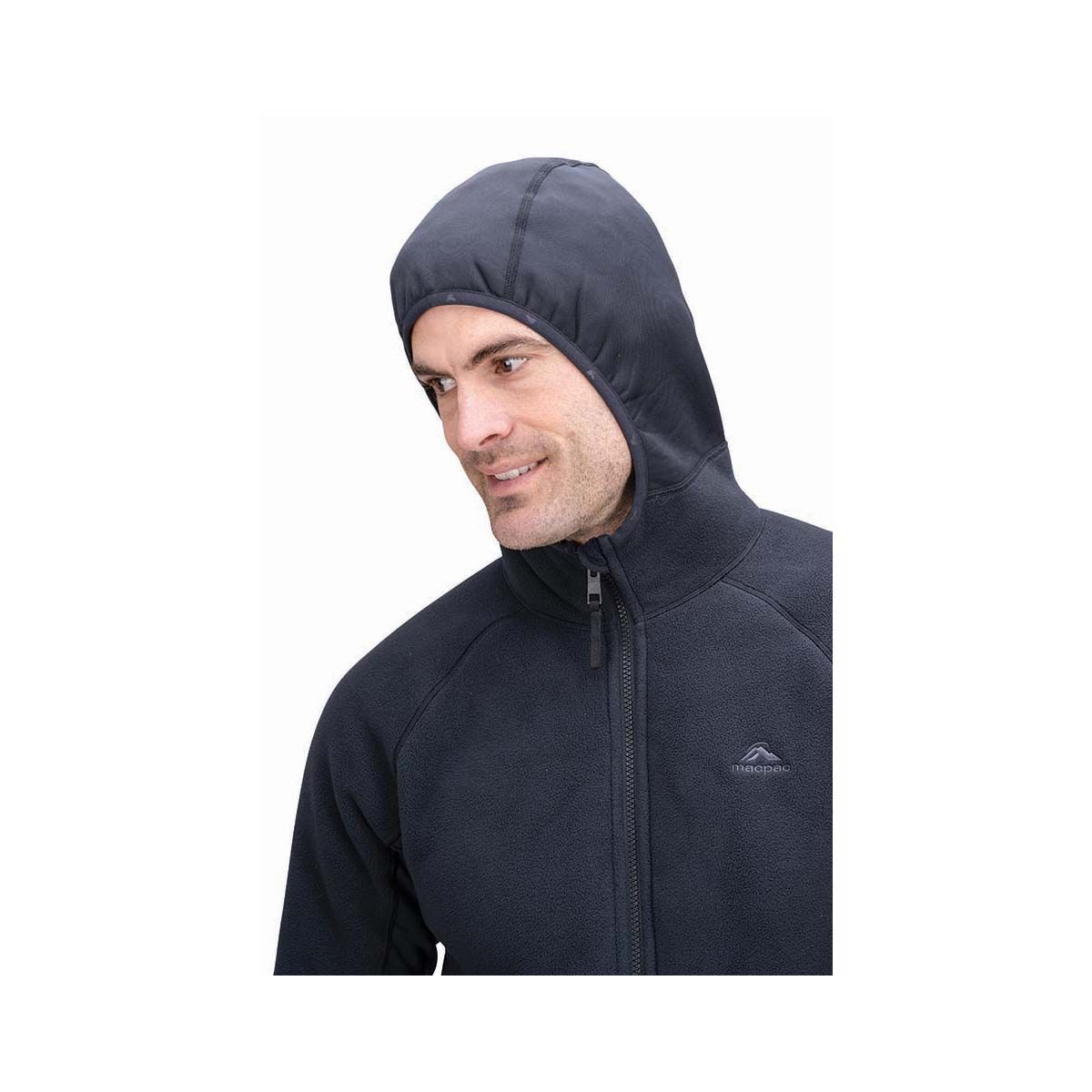 Macpac Men's Mountain Hooded Fleece Jacket True Black 3XL, True Black, bcf_hi-res