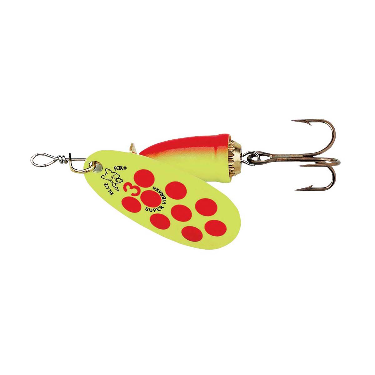 Blue Fox Vibrax Hot Pepper Spinner Lure Size 3 Yellow Red, Yellow Red, bcf_hi-res