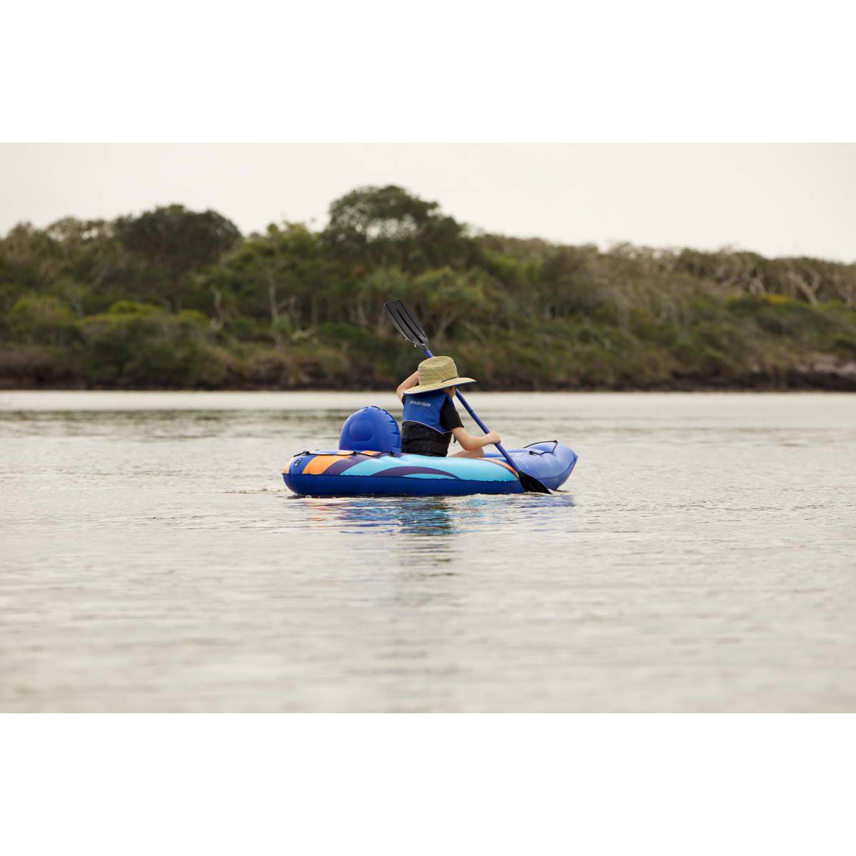 Glide Inflatable Kayak Aquavate Junior Dark Blue BCF