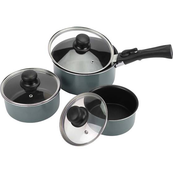 Wanderer Non Stick Saucepan Set 3 Piece, , bcf_hi-res