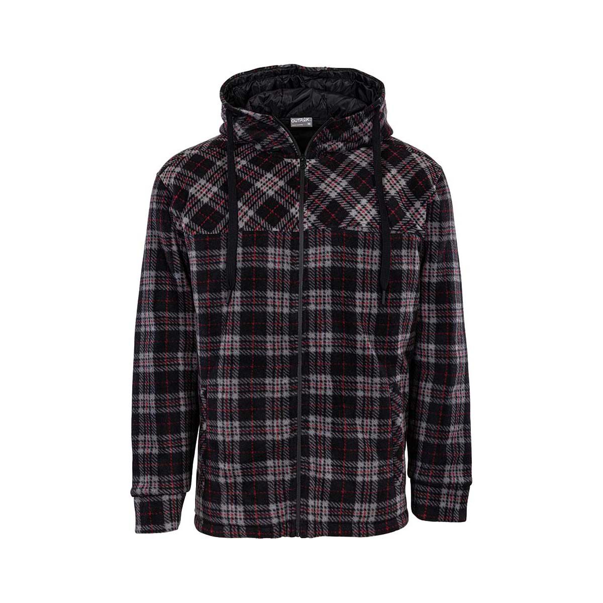 OUTRAK Men s Helmsman Fleece Jacket Black Grey BCF
