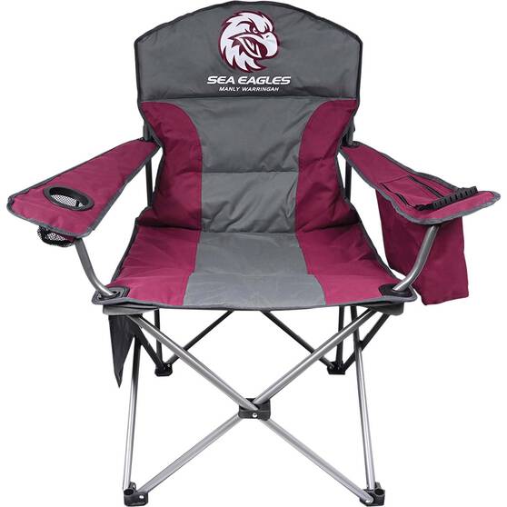 NRL Manly Sea Eagles Camp Chair 130kg, , bcf_hi-res