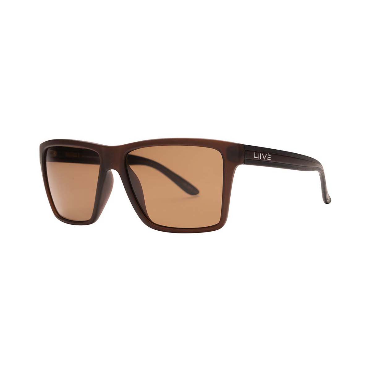 Liive X Sabotage Men&rsquo;s Polarised Sunglasses Matt Brown with Brown Lens, , bcf_hi-res