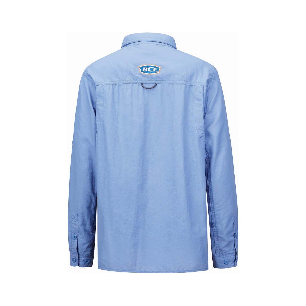 BCF Youth Long Sleeve Fishing Shirt Purple / Blue 8, Purple / Blue, bcf_hi-res