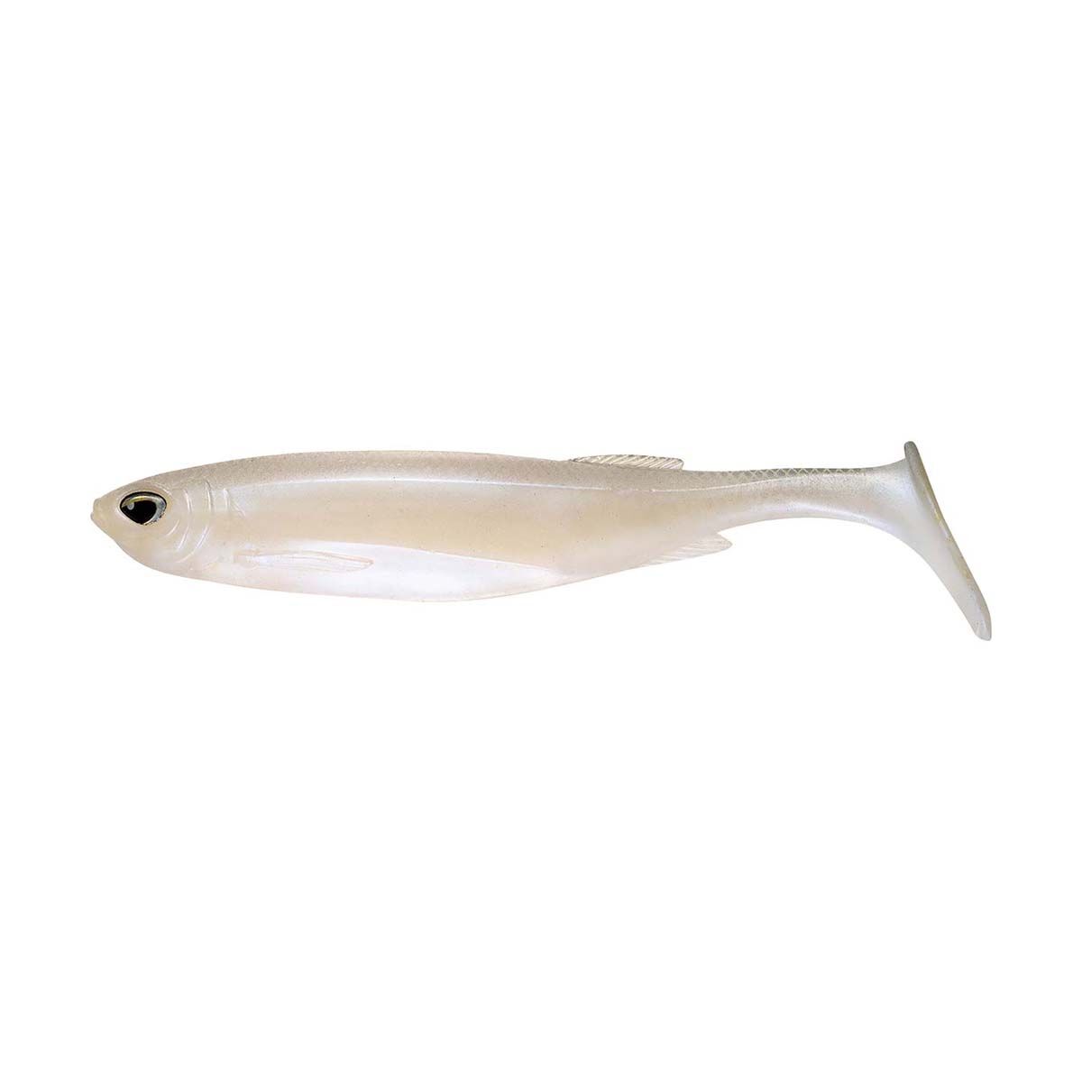 Nomad Live Ops Maniax Paddle Tail Unrigged Soft Plastic Lure 8in Pearl White, Pearl White, bcf_hi-res