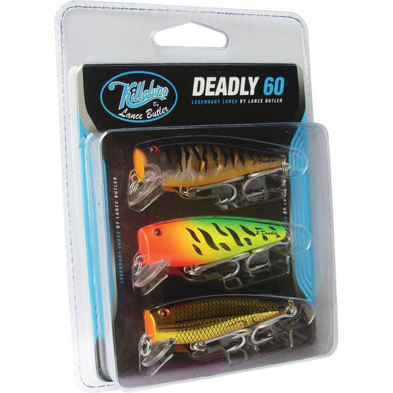 Killalure 2Deadly By Lance Butler Hard Body Lure 60mm 3 Pack 60mm 3 Pack, , bcf_hi-res