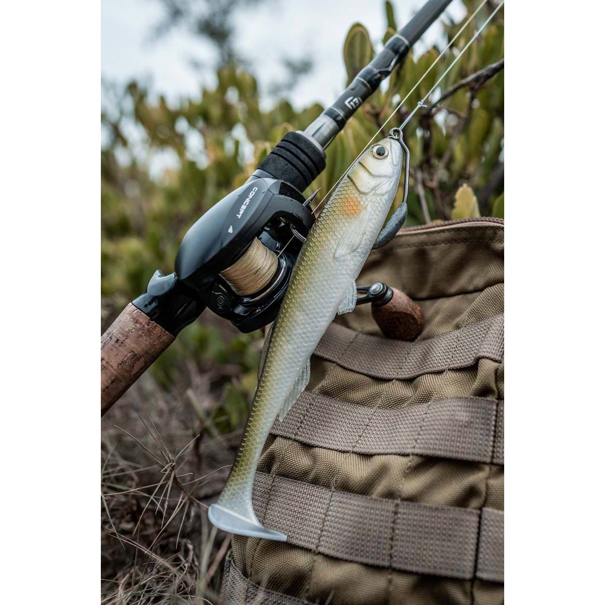 Pro Lure XL Shad Soft Plastic Minnow 200mm Chartreuse UV, Chartreuse UV, bcf_hi-res