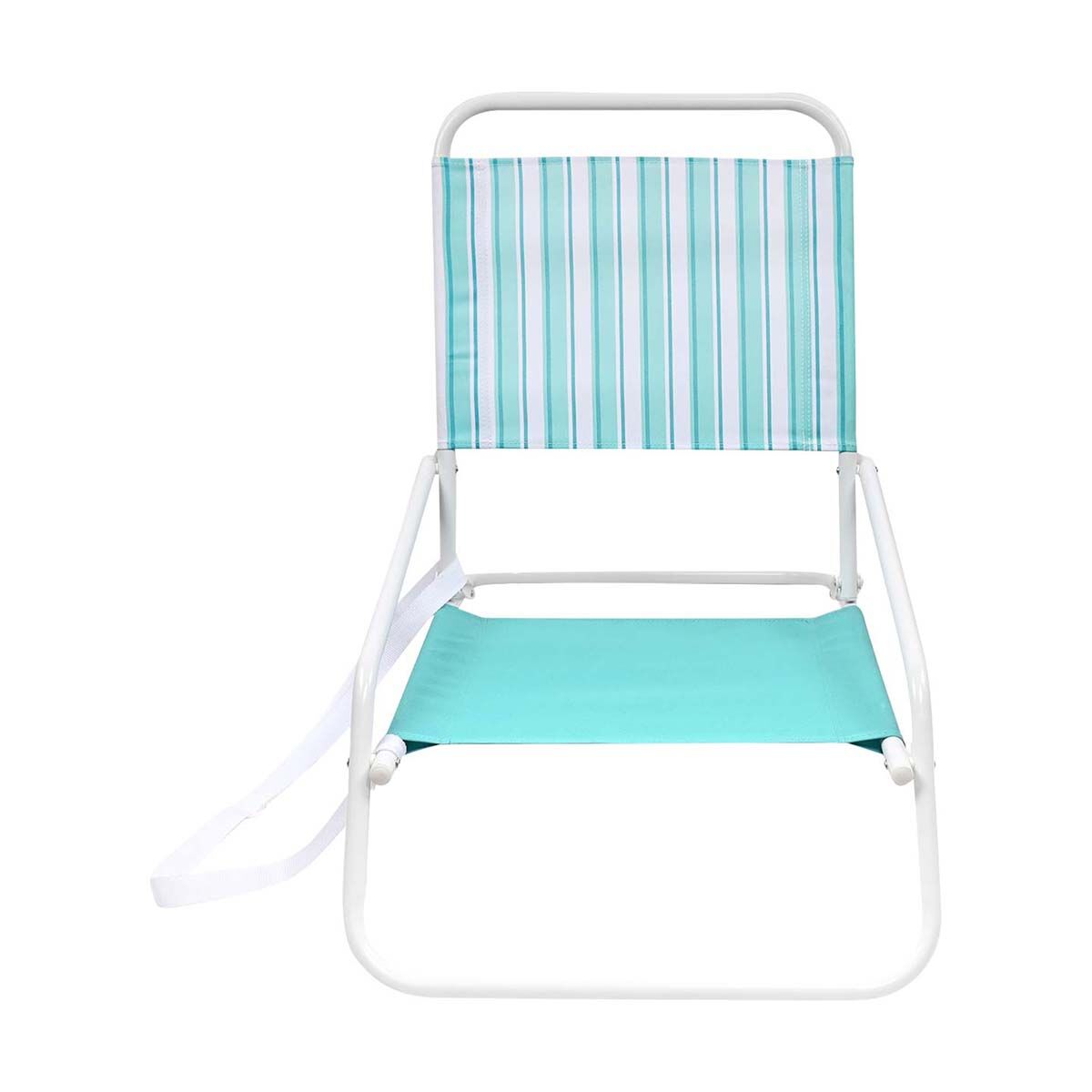 Wanderer Flat Fold Beach Chair Ocean Green 100kg, , bcf_hi-res