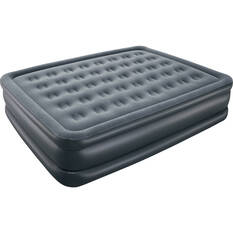 Double High Velour Airbed with Pump Queen 240V, , bcf_hi-res