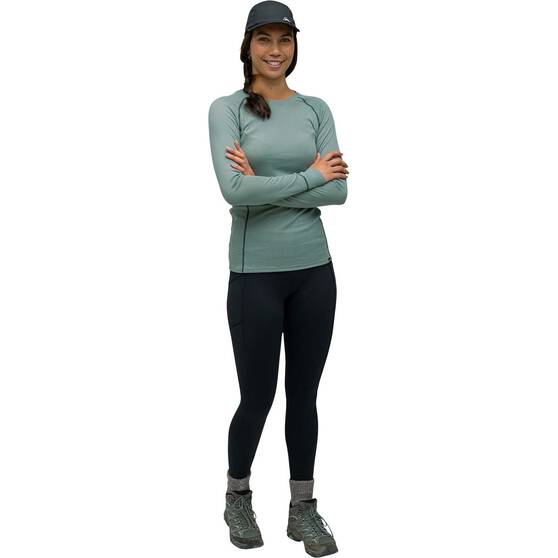 Macpac Women's Geothermal Long Sleeve Top V2 Chinois Green 16, Chinois Green, bcf_hi-res
