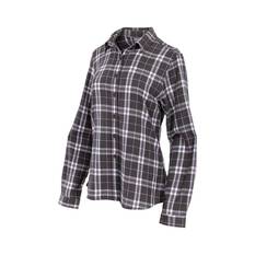 OUTRAK Women's Flannel Shirt Grey / Pink 8, Grey / Pink, bcf_hi-res
