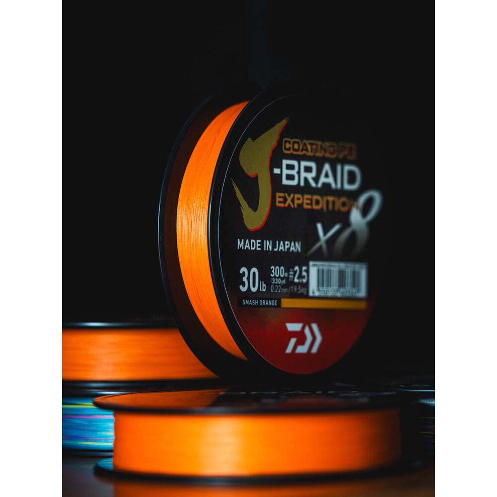 Daiwa J-Braid Expedition Braid Line Orange 150m 20lb