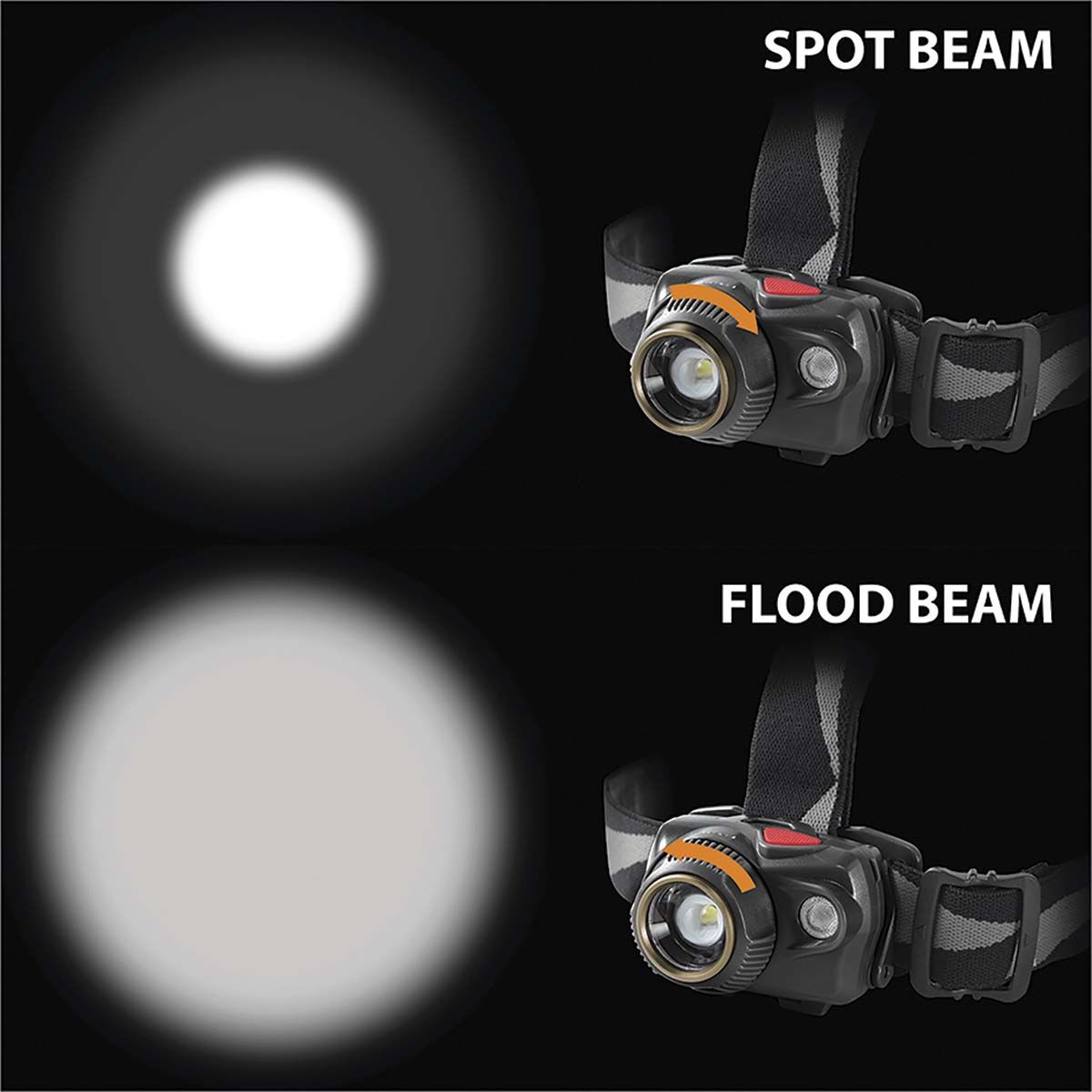 Wanderer Moonbeam Rechargeable Focus Control Headlamp 580 Lumens, , bcf_hi-res