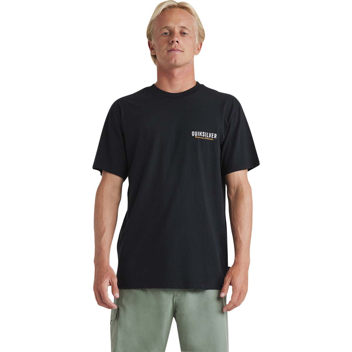 Quiksilver Men&rsquo;s Wet Lines Short Sleeve Tee Black S, Black, bcf_hi-res