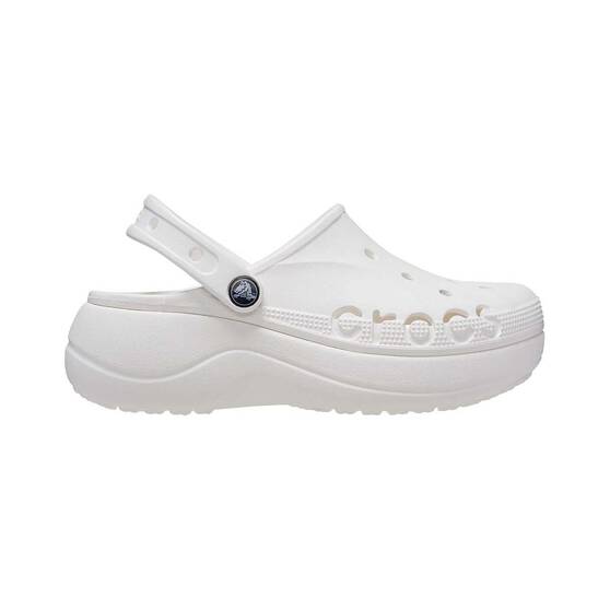 Crocs Women's Platform Baya Clogs White W8 BCF1