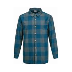 OUTRAK Men’s Fleece Lined Shacket Blue Check M, Blue Check, bcf_hi-res