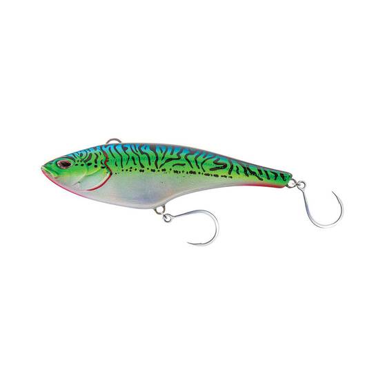 Nomad Madmacs Sinking Hard Body Lure 160mm Silver Green Mackerel, Silver Green Mackerel, bcf_hi-res