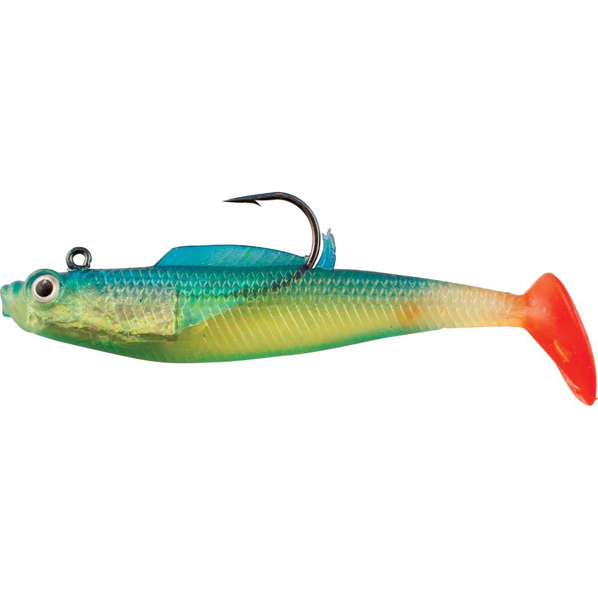 Pryml PaddleTail Rigged Lure 10cm Rainbow Fish, Rainbow Fish, bcf_hi-res