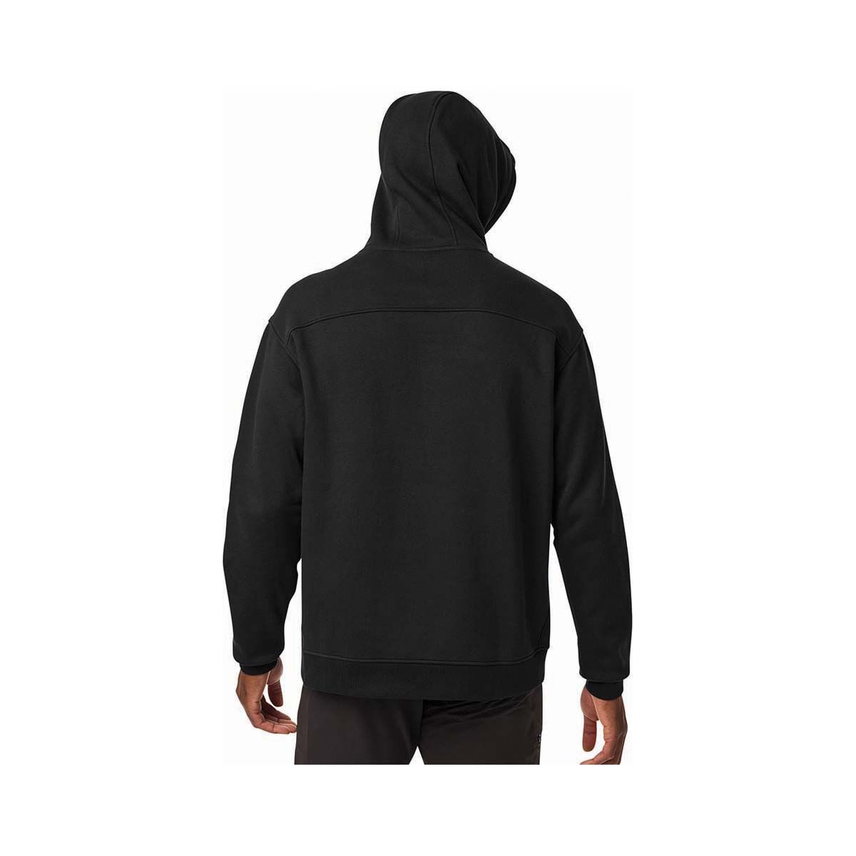 YETI&reg; Script Men's Built for the Wild Fleece Hoodie, Black, bcf_hi-res