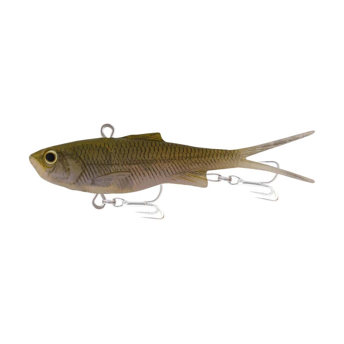 Samaki Vibelicious Fork Soft Plastic Lure 85mm / 14g Murky Minnow, Murky Minnow, bcf_hi-res
