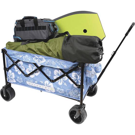 Wanderer Flat Fold Beach Cart 100kg Hibiscus, , bcf_hi-res