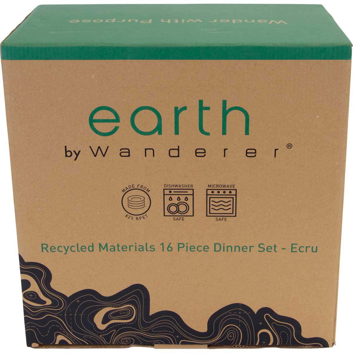 earth by Wanderer&reg; Recycled Materials 16 Piece Dinner Set, , bcf_hi-res