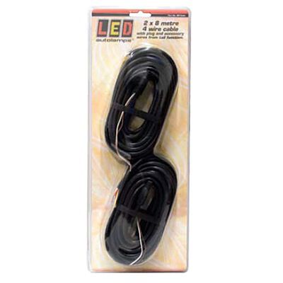 LED Autolamps 4 Core Trailer Light Cable 2x8m, , bcf_hi-res