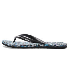 Quiksilver Men's Molokai Recycled Thongs Black/Blue US 8, Black/Blue, bcf_hi-res