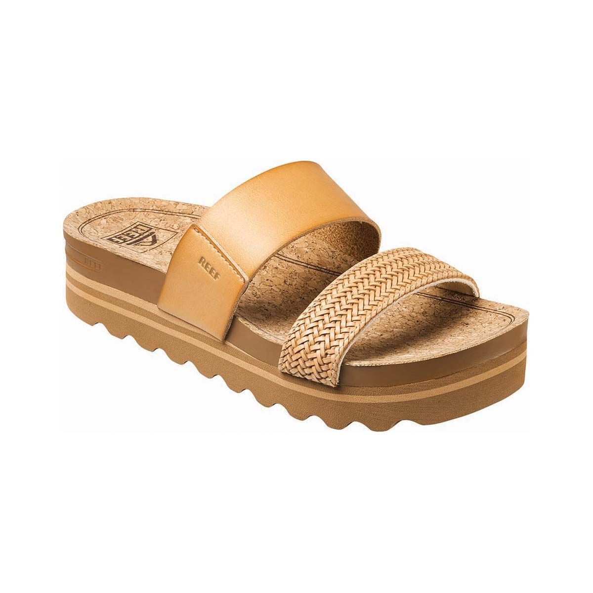 REEF Women's Cushion Vista Hi Tx Slides Natural 6, Natural, bcf_hi-res