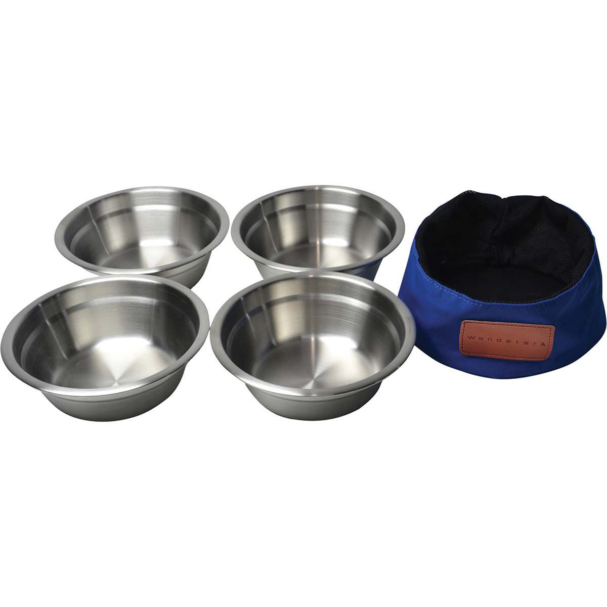 Wanderer Stainless Steel Bowl 16cm 4 Pack, , bcf_hi-res