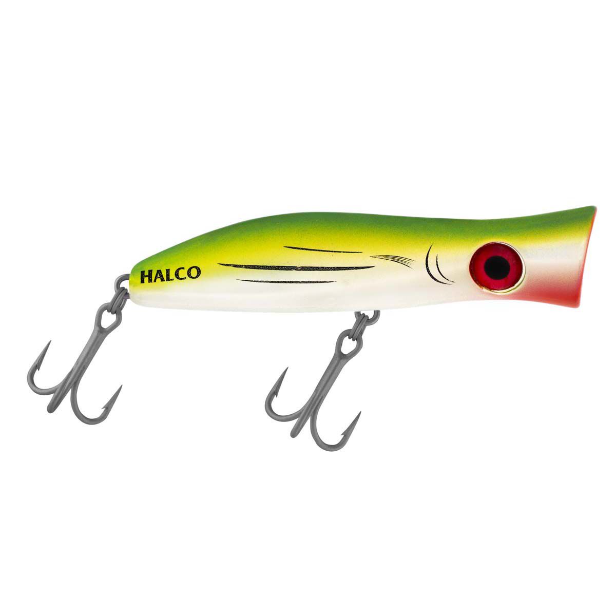 Halco Roosta Popper Surface Lure 105mm Liquid Lime, Liquid Lime, bcf_hi-res