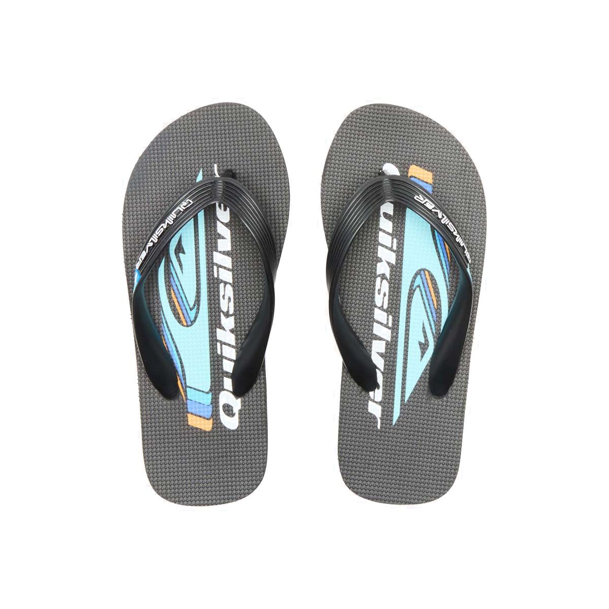 Quiksilver Youth Moncata Art Thongs, Black / Blue, bcf_hi-res