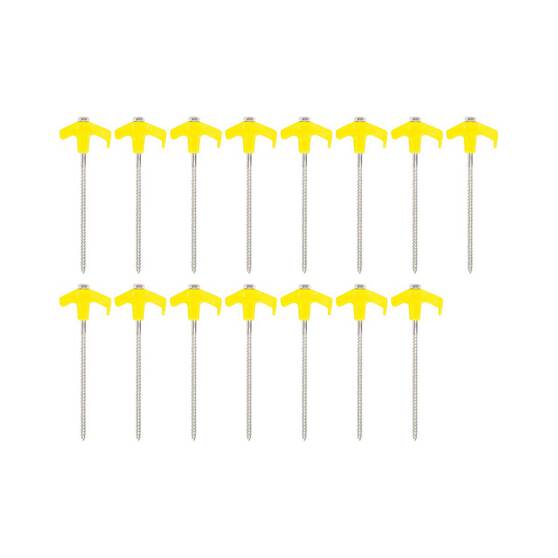 OZtrail 150mm Screw in Tent Peg - Set of 15, , bcf_hi-res