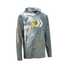 Daiwa Men's Gold & White Hooded Fishing Shirt, , bcf_hi-res