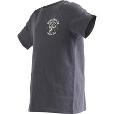 Quiksilver Youth Anglers Club Short Sleeve Tee, Smoke, bcf_hi-res