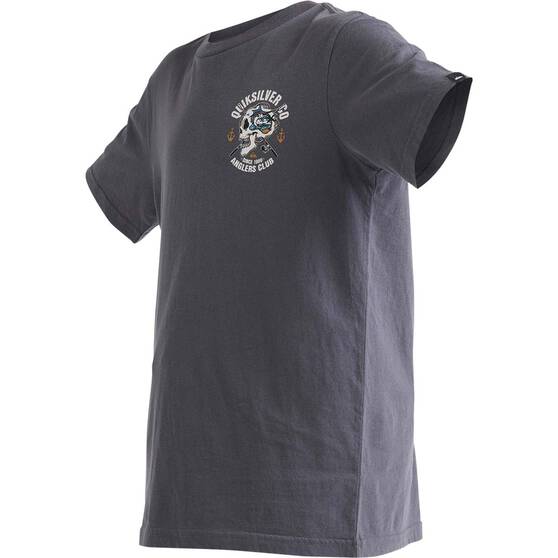 Quiksilver Youth Anglers Club Short Sleeve Tee, Smoke, bcf_hi-res