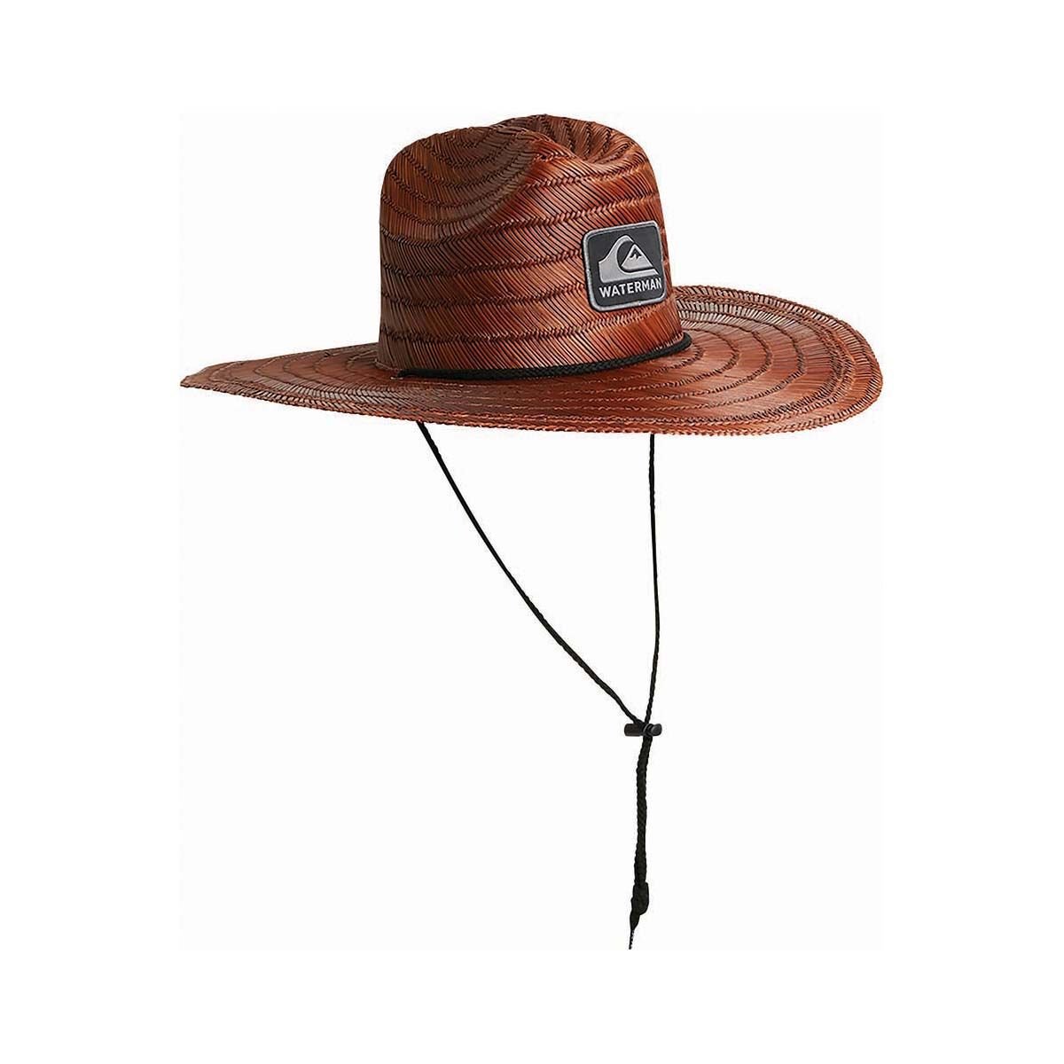 Quiksilver Waterman Men's The Tier Straw Hat Dark Brown S / M, Dark Brown, bcf_hi-res