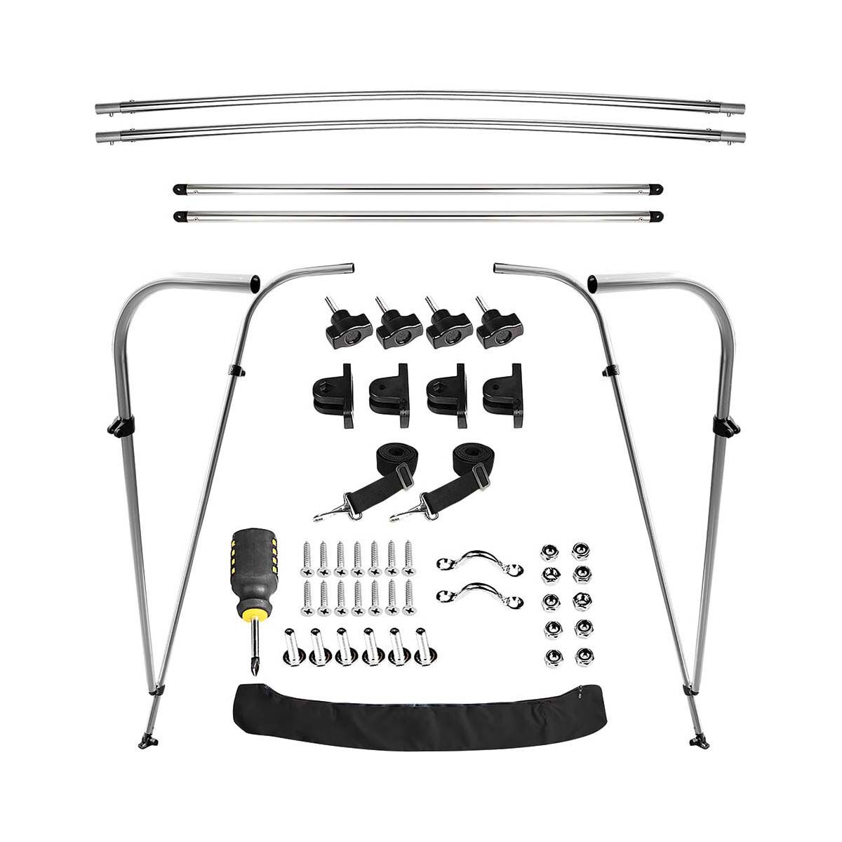 Bowline 2 Bow Black Bimini Kit 1.3-1.5m, , bcf_hi-res