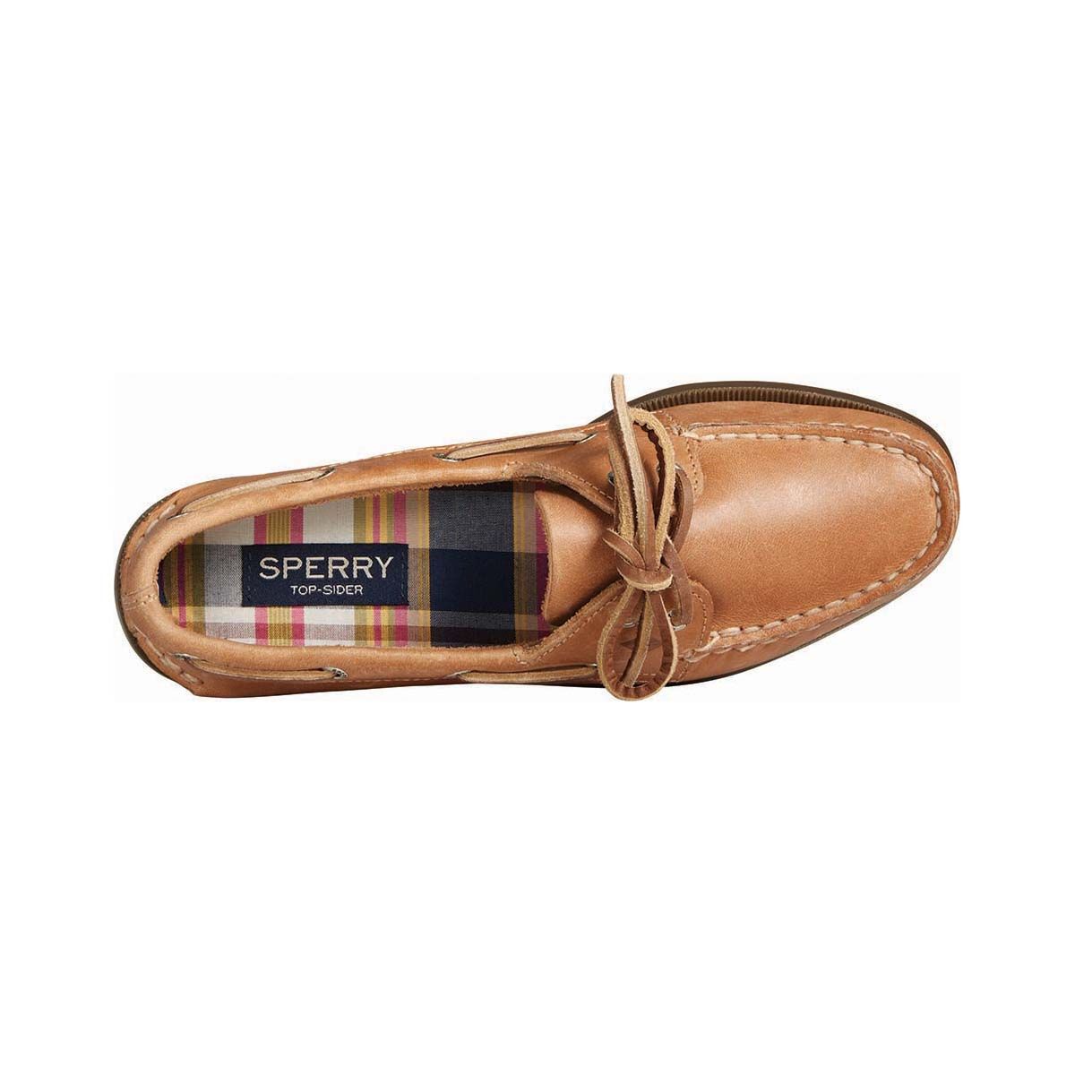 Sperry Women's Authentic Original 2-Eye Leather Boat Shoe Tan 6, Tan, bcf_hi-res