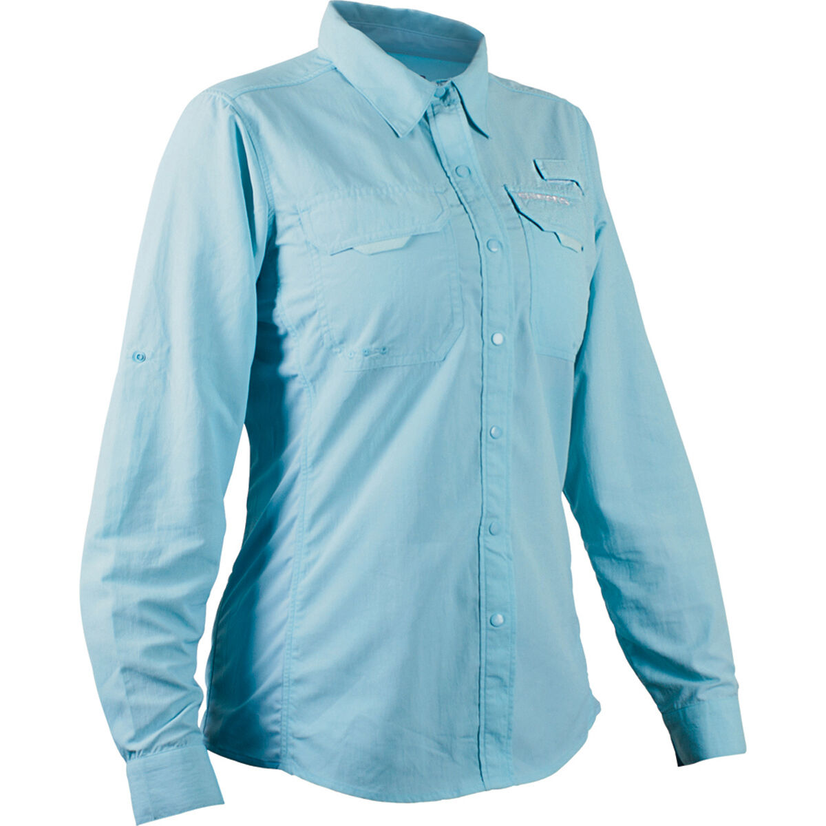 Vented Long Sleeve Shirt Aqua