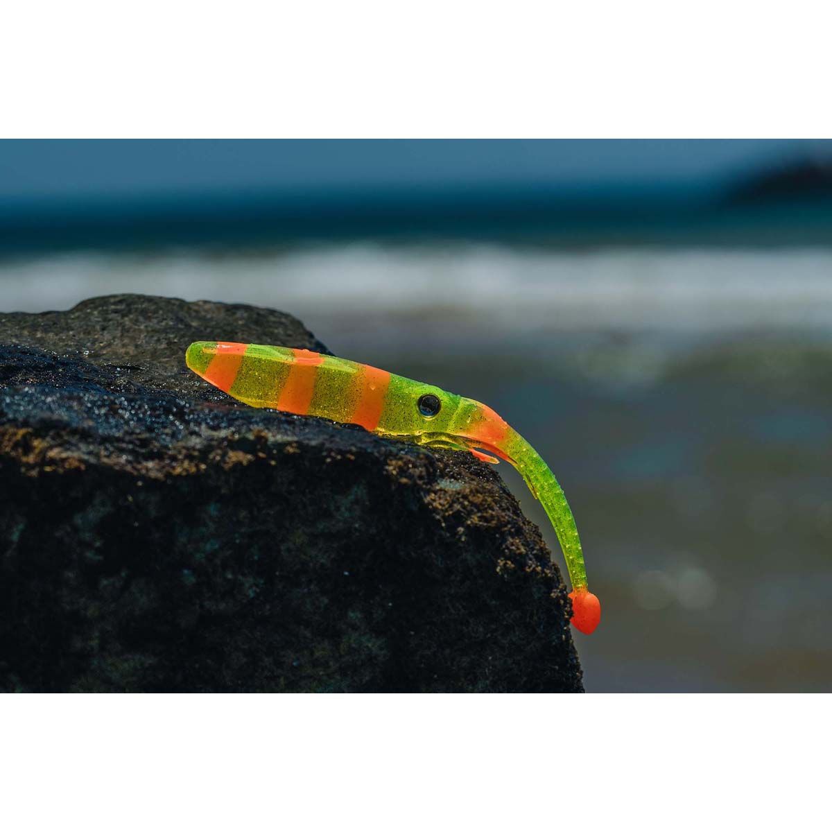 Nomad Live Ops Jerksquid Soft Plastic Lure 7in Chartreuse Tiger, Chartreuse Tiger, bcf_hi-res