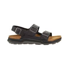 Birkenstock Men's Milano Cross Town Sandals Black Waxy/Oil 39, Black Waxy/Oil, bcf_hi-res